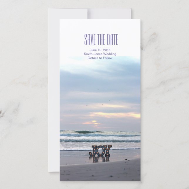 Reserva La Fecha Sunset Beach Save the Date (Anverso)