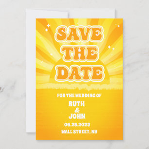 Reserva La Fecha Sunshine Yellow Non Photo Wedding Save the Date