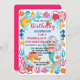 Reserva La Fecha suntuoso arco iris mermaid octopus star cumpleaños