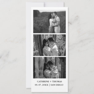 Reserva La Fecha Superposición de cabina de fotos de boda minimalis