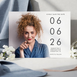 Reserva La Fecha Superposición de Fotos Minimalista Graduación
