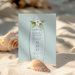 Reserva La Fecha Surfboard navidades | Winter Beach Save the Date