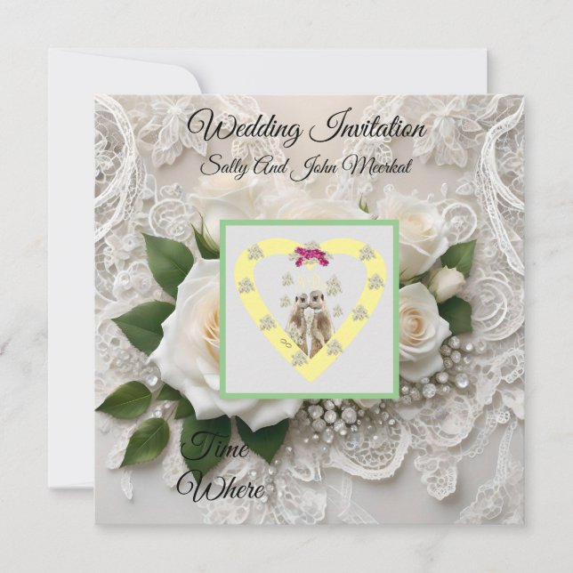 Reserva La Fecha Susurros de elegancia: Rosa de encaje y votos eter (Anverso)