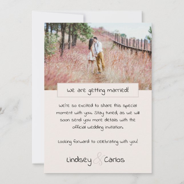 Reserva La Fecha Sweet Photo Boda dress Silhouette blush (Reverso)