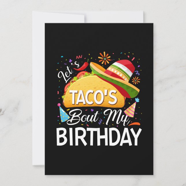 Reserva La Fecha Taco 'por mi cumpleaños Cinco de Mayo Tacos (Anverso)