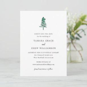 Reserva La Fecha Tamara Pine Tree Moderno Boda