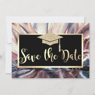 Reserva La Fecha Tapa de graduación con purpurina, Save The Date ab