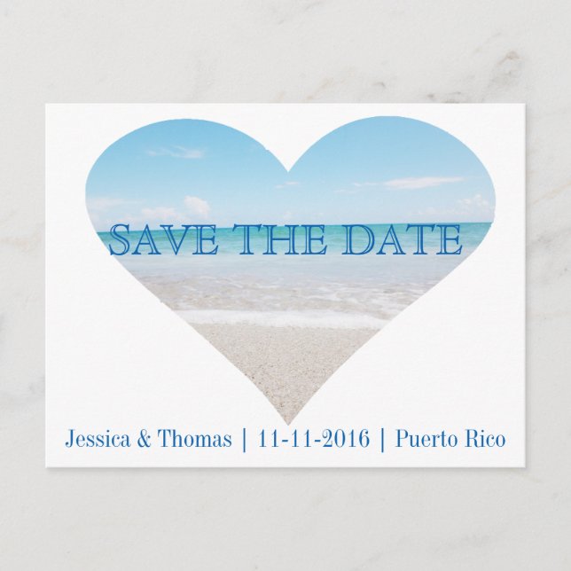 Reserva la fecha | Tarjeta de Invitación Ocean Pos (Anverso)