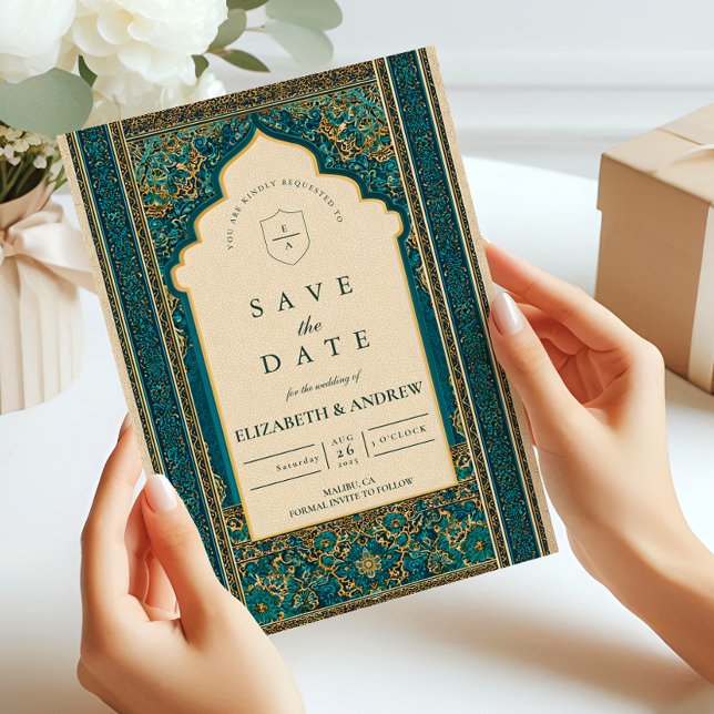 Reserva La Fecha Teal Arch Islamic Wedding (Subido por el creador)