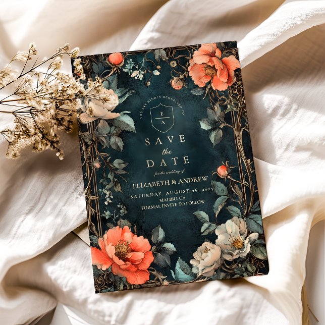 Reserva La Fecha Tema Boda de elegancia oscura (Subido por el creador)