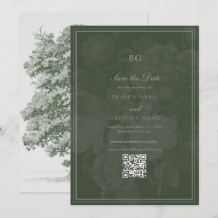 Reserva La Fecha Tema Boda del Fiesta del Jardín Verde Botánico Vin