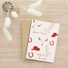 Reserva La Fecha Tema de Boda Vaquero