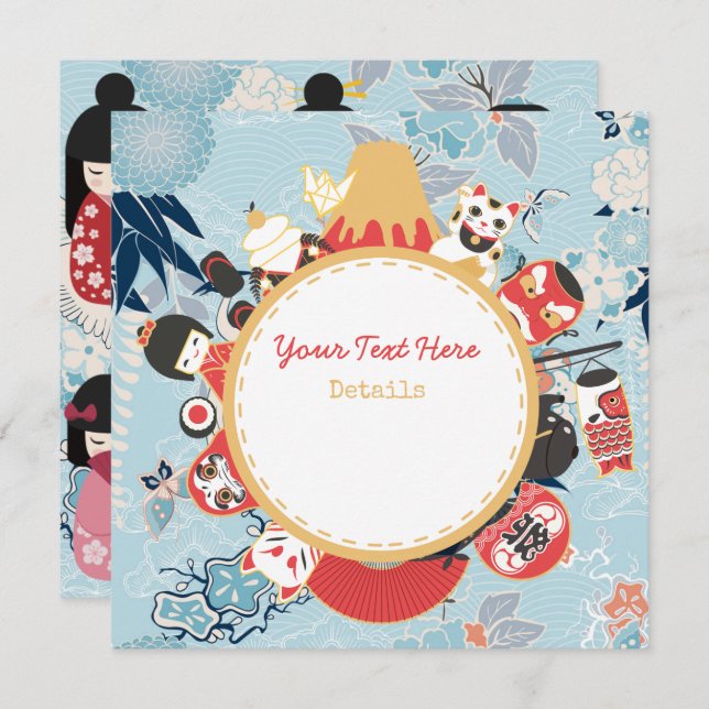 Reserva La Fecha Tema de Japón (Anverso / Reverso)