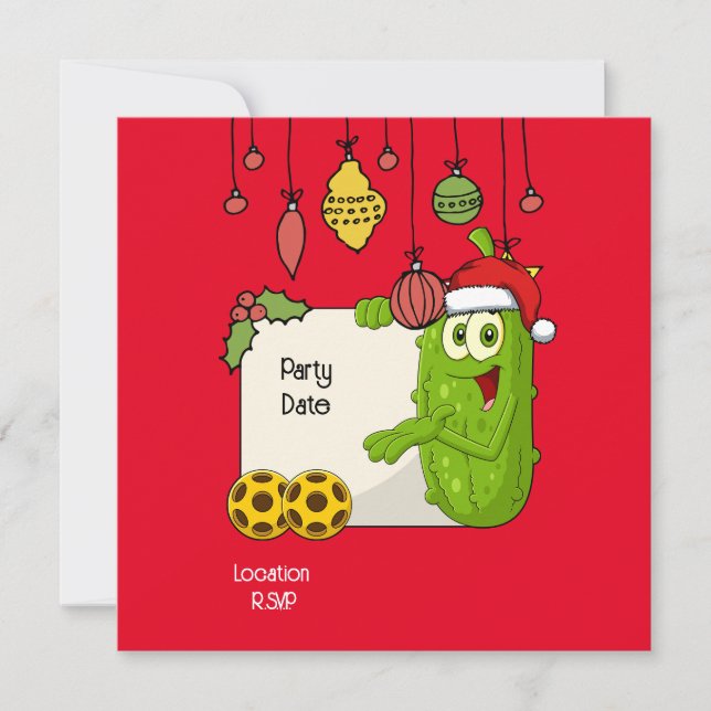 Reserva La Fecha Tema de los Navidades de bolas de bolas (Anverso)