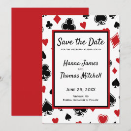 Reserva La Fecha Tema del Casino Las Vegas Wedding Save the Date