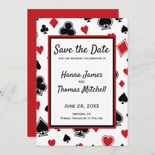Reserva La Fecha Tema del Casino Las Vegas Wedding Save the Date