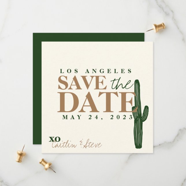 Reserva La Fecha Tema desértico para boda (Anverso/Reverso In Situ)