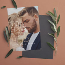 Tener y mantener un boda moderno de tipografía de