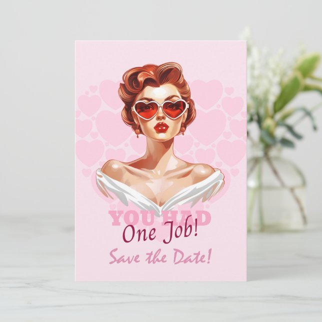 Reserva La Fecha Tenías un trabajo (Anverso de pie)