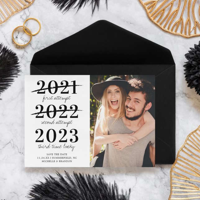 Reserva La Fecha Tercera vez que trae suerte Foto Save the Date (Subido por el creador)