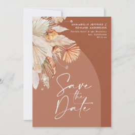 Reserva La Fecha Terracota bohemia moderna pampas césped elegante