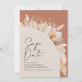 Reserva La Fecha Terracota bohemia moderna pampas césped elegante