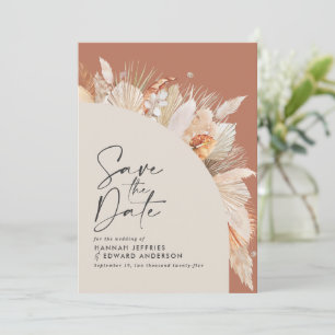 Reserva La Fecha Terracota bohemia moderna pampas césped elegante