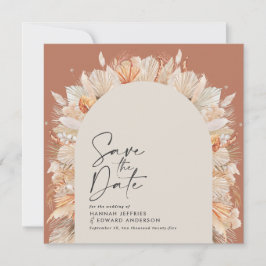 Reserva La Fecha Terracota bohemia pampas césped elegante moda