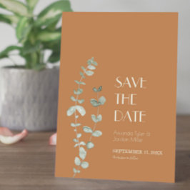 Reserva La Fecha Terracotta Eucalyptus Deco Wedding Save The Date