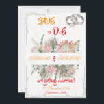 Reserva La Fecha Terracotta Pampas Grass Wedding Announcement<br><div class="desc">Announce your special day in elegant bohemian style with this Boho Floral Save the Date Card featuring warm terracotta tones, soft pampas grass accents, and delicate dried florals. Perfect for rustic, outdoor, garden, and fall weddings. This editable template allows you to customize names, wedding date, and location effortlessly. Designed to...</div>