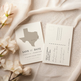 Reserva La Fecha Texas Map Save the Date Template