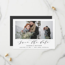 Reserva La Fecha Texto de guión foto elegante boda moderna
