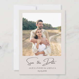 Reserva La Fecha Texto simple y elegante y foto | Guardar La Fecha