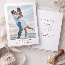 Reserva La Fecha Texto y Foto Elegantes Simples | Boda