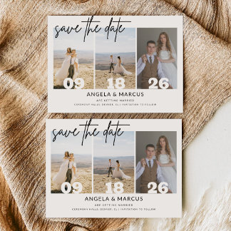 Reserva La Fecha Texto y Foto Horizontal Simple Moderno | Boda