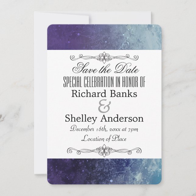 Reserva La Fecha Textura moderna elegante (Anverso)