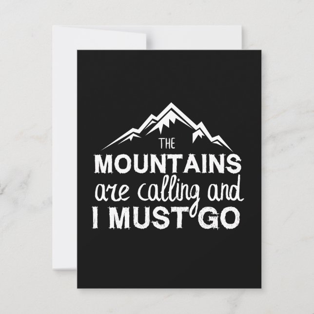Reserva La Fecha The Mountains Are Calling And I Must Go (Anverso)