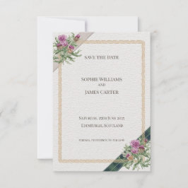 Reserva La Fecha Thistle Celtic Tartán Boda