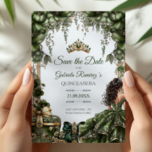 Tiara Floral Verde Esmeralda Quinceañera