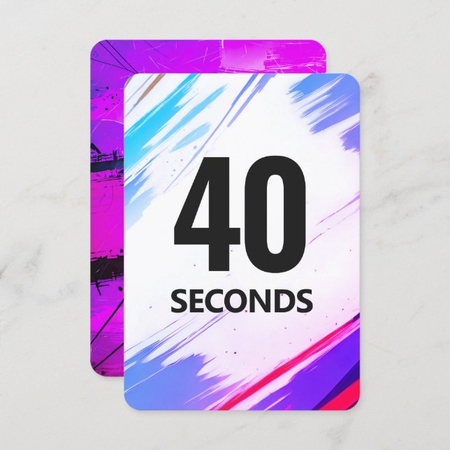 Reserva La Fecha Time Fitness Card with Purple Backing (Anverso / Reverso)