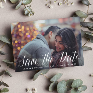 Reserva La Fecha Timeless Script   Photo Save the Date