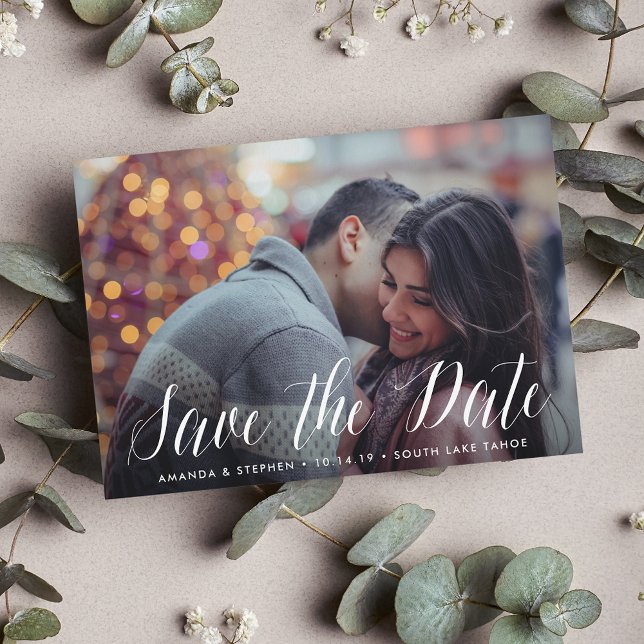 Reserva La Fecha Timeless Script | Photo Save the Date (Subido por el creador)