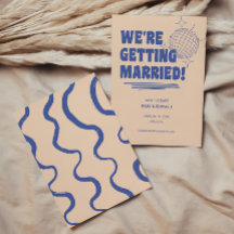 Tipografía Azul de Boda Moderna y Negrita Retro