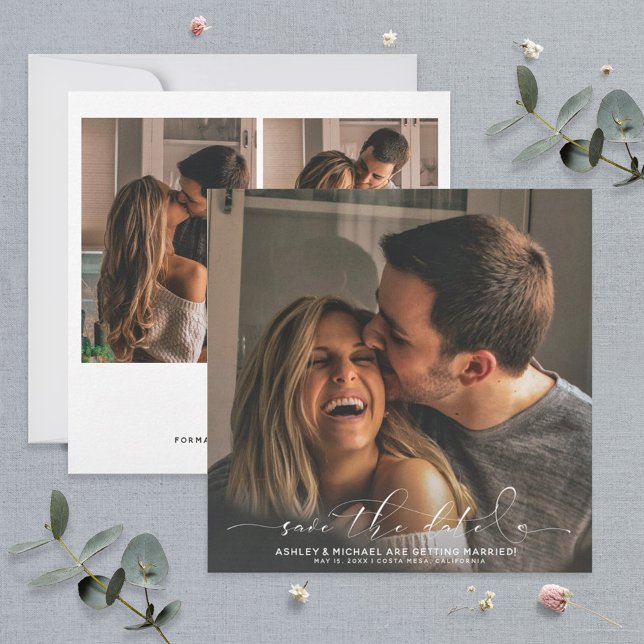 Reserva La Fecha Tipografía caligráfica Plaza 3 Boda fotográfico (Subido por el creador)