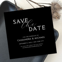 Tipografía Clásica Simple de Boda en Blanco y Negr