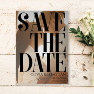 Reserva La Fecha Tipografía de moda Boda de fotografía de texto sup