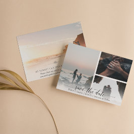 Reserva La Fecha Tipografía de script Guardar el Collage de fotos d