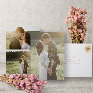 Reserva La Fecha Tipografía escrita a mano de Vellum 3 Foto