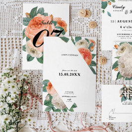 Reserva La Fecha Tipografía Floral Clásica Elegante para Bodas
