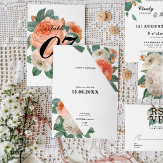 Reserva La Fecha Tipografía Floral Clásica Elegante para Bodas